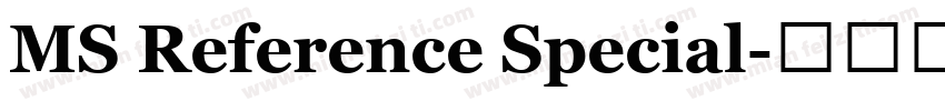 MS Reference Special字体转换
